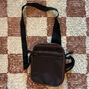 NWOT Urban Outfitters UO Brown Black Crossbody Sport Bag Mesh Zipper